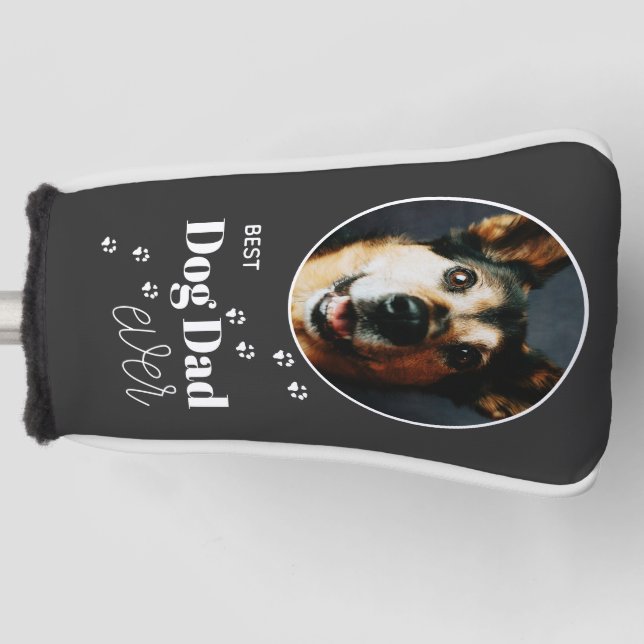 Best Dog Dad Ever Custom Photo Putter  Golf Head Cover (Front)