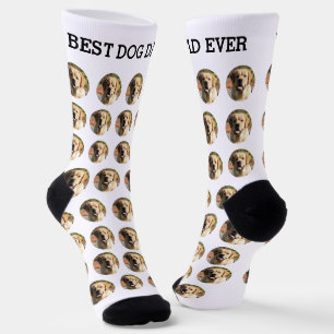 Best Dog Dad Ever Custom Photo Socks