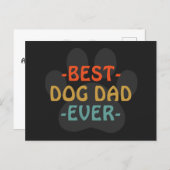 Best Dog Dad Ever Custom Postcard (Front/Back)