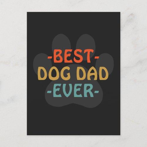 Best Dog Dad Ever Custom Postcard