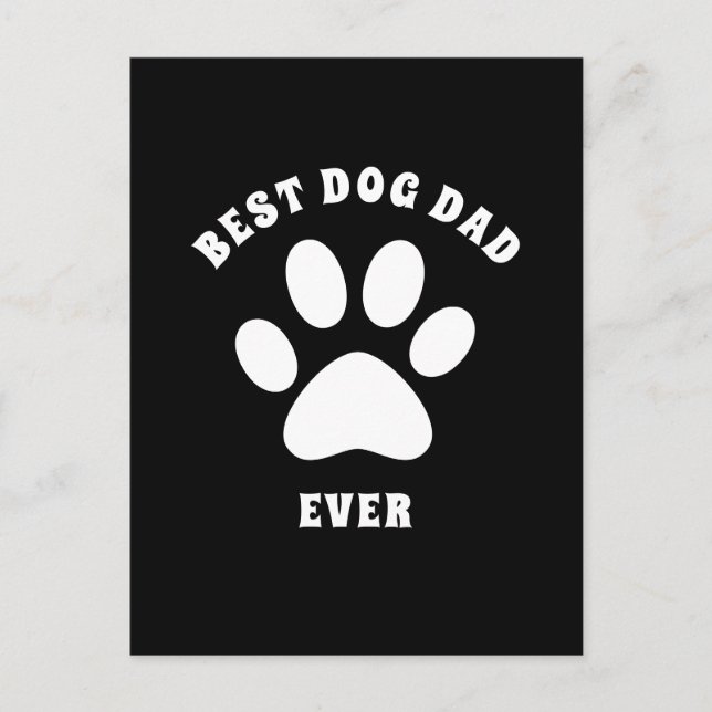 Best Dog Dad Ever Custom Text Personalized Postcard (Front)