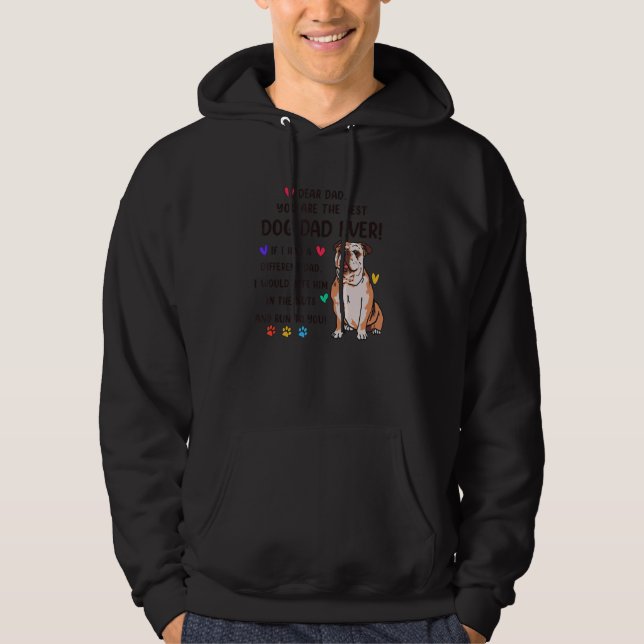 Best Dog Dad Ever Cute English Bulldog Fathers For Hoodie (Front)