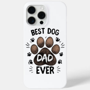 Best Dog Dad Ever – Cute Paw Print Dog Lover iPhone 15 Pro Max Case