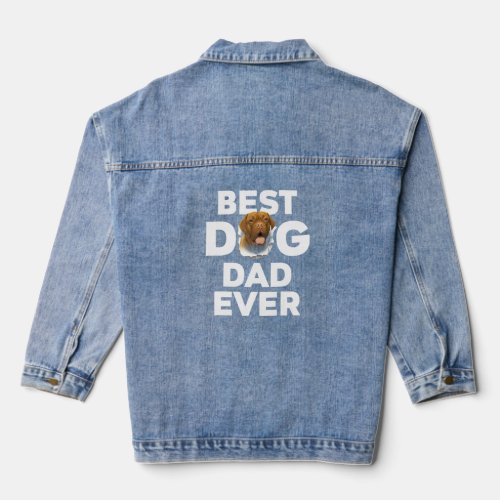 Best Dog Dad Ever Dogue De Bordeaux  Denim Jacket
