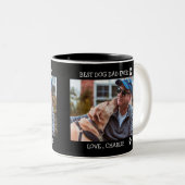 Best Dog Dad Ever Father's Day Custom Photo  Two-T Two-Tone Coffee Mug (Front Right)