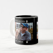 Best Dog Dad Ever Father's Day Custom Photo  Two-T Two-Tone Coffee Mug (Front Left)