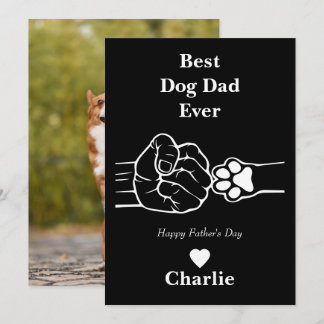 Best Dog dad ever fist bump father's day card