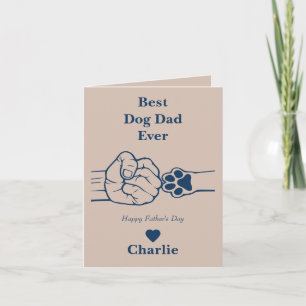 Best Dog dad ever fist bump father's day card