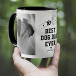 Best Dog Dad Ever Fist Pump Mug<br><div class="desc">Modern dog lover mug featuring a sleek, minimalist design, the mug is adorned with a line drawing of a dog's paw fist pumping their owner's hand and the words "best dog dad ever" in a modern bold font. A 2 photo template for you to replace with your own pictures, a...</div>