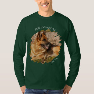 Best Dog Dad Ever Fun Custom Pet Photo T-Shirt