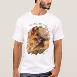 Best Dog Dad Ever Fun Custom Pet Photo T-Shirt