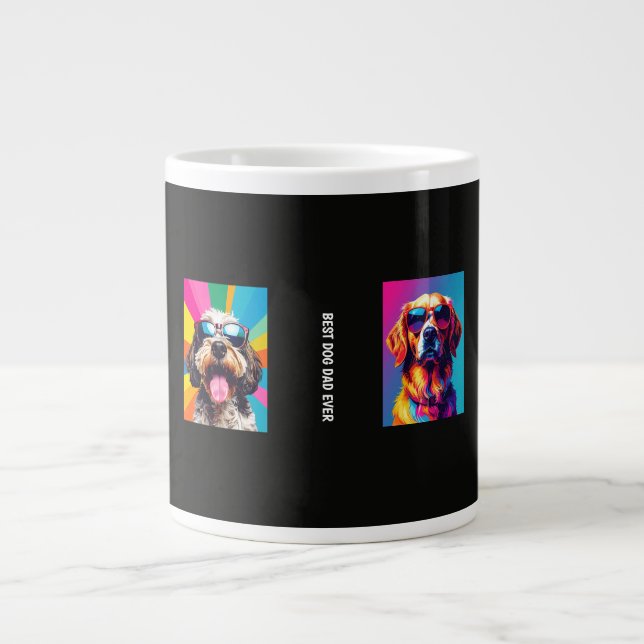 Best Dog Dad Ever Giant Coffee Mug (Front)