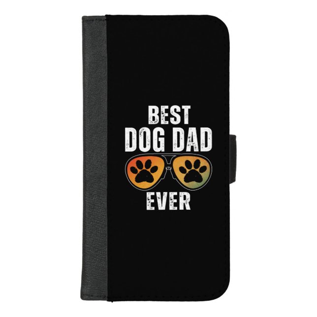BEST DOG DAD EVER iPhone WALLET CASE (Front)