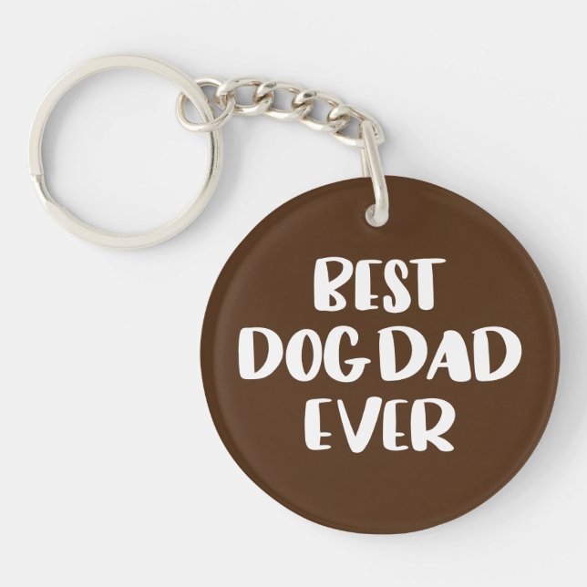 Best Dog Dad Ever Keychain (Front)