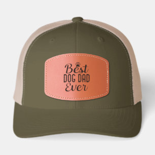 Best Dog Dad Ever Leather Patch Hat