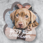 Best Dog Dad Ever Modern Custom Pet Photo Car Magnet<br><div class="desc">This simple and classic design is composed of serif typography and add a custom photo</div>