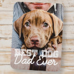 Best Dog Dad Ever Modern Custom Pet Photo Magnet<br><div class="desc">This simple and classic design is composed of serif typography and add a custom photo</div>