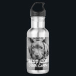 Best Dog Dad Ever Modern Custom Pet Photo Stainless Steel Water Bottle<br><div class="desc">This simple and classic design is composed of serif typography and add a custom photo</div>