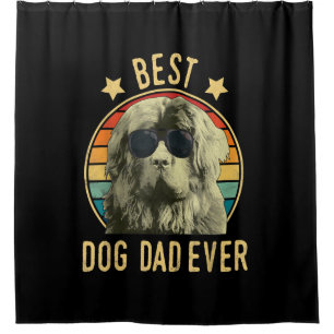 Best dog dad ever newfoundland dad gift shower curtain