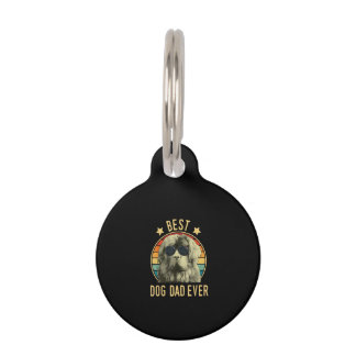 Best dog dad ever | newfoundland owner day gift pet ID tag