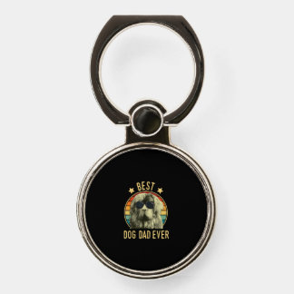 Best dog dad ever | newfoundland owner day gift phone ring stand