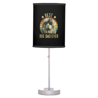 Best dog dad ever | newfoundland owner day gift table lamp