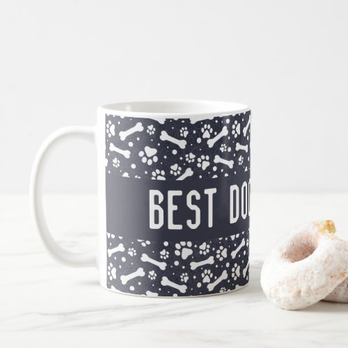 Best Dog Dad Ever Paw Print Coffee Mug