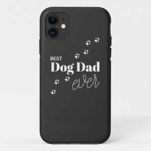 Best Dog Dad Ever Pawprint  iPhone 11 Case