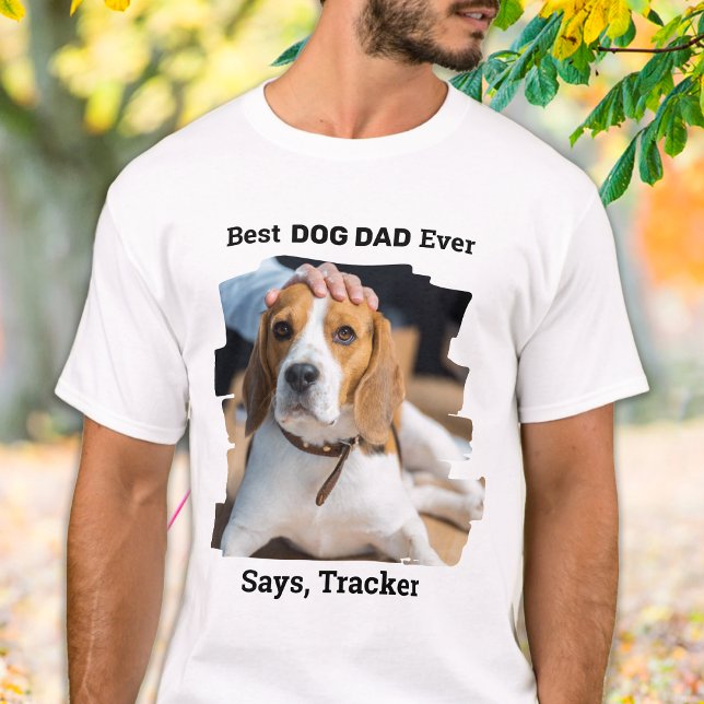 Best Dog Dad Ever Personalized Pet Photo T-Shirt (Creator Uploaded)