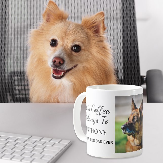 Best Dog Dad Ever Personalized Photo Coffee Mug (Creator Uploaded)