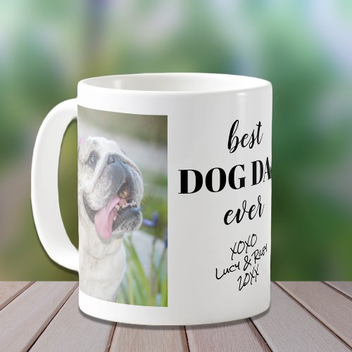 Best Dog Dad Ever Personalized Photos Coffee Mug
