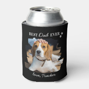 Best Dog Dad Ever Personalized Trendy Pet Photo Can Cooler