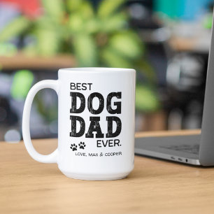 Best Dog Dad Ever Personalized Two-Tone Coffee Mug