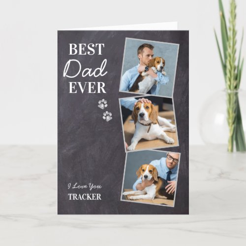 Best Dog Dad Ever Pet Photo Fathers Day Holiday Card