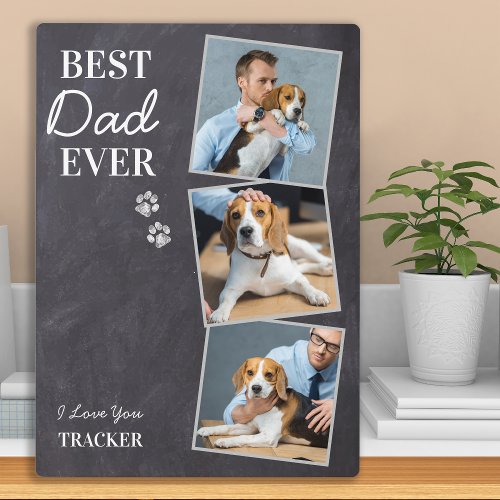 Best Dog Dad Ever Pet Photo Fathers Day Plaque