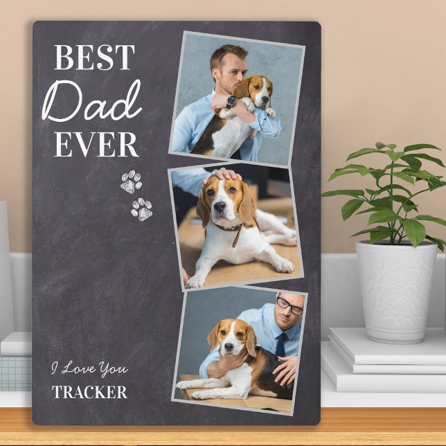 Best Dog Dad Ever Pet Photo Father's Day Plaque (Creator Uploaded)