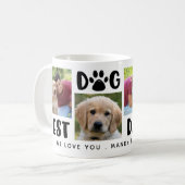 BEST DOG DAD EVER Photo Collage Personalized Coffee Mug (Front Left)