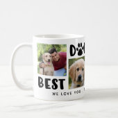 BEST DOG DAD EVER Photo Collage Personalized Coffee Mug (Left)