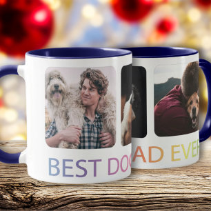 Best Dog Dad Ever Photo Collage Pet  Coffee Mug