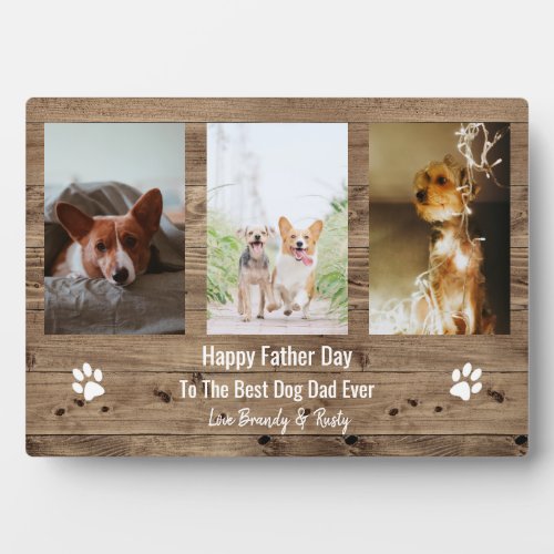 Best Dog Dad Ever Photo Fathers Day Plaque