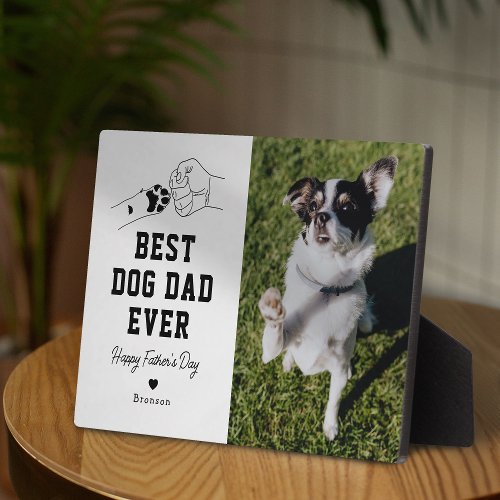 Best Dog Dad Ever Photo Fathers Day Plaque