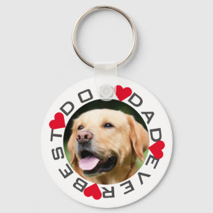 Best Dog Dad Ever Photo Keychain