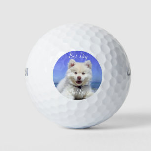 Best Dog Dad Ever Photo Pet Fun Puppy Golf Balls