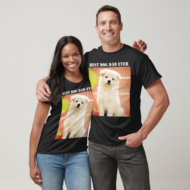 Best Dog Dad Ever Photo Pet Fun Puppy T-Shirt (Unisex)