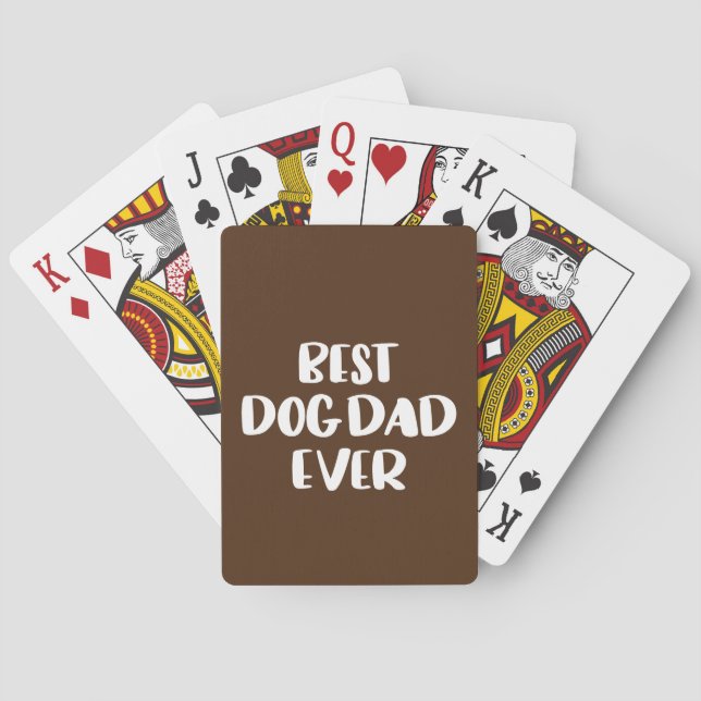 Best Dog Dad Ever Poker Cards (Back)