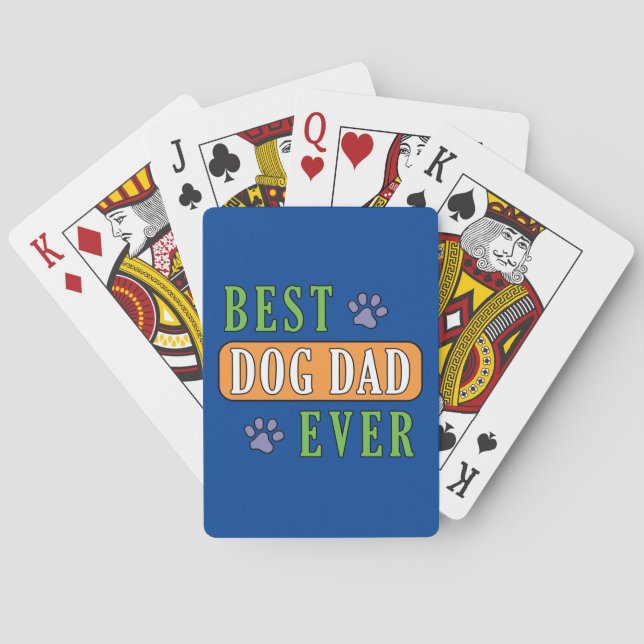 Best Dog Dad Ever   Poker Cards (Back)