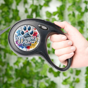 Best Dog Dad Ever Retractable Pet Leash
