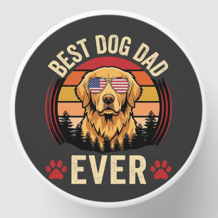 Best Dog Dad Ever Retro Golden Retriever Mini Candle Favors