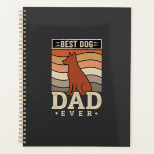 Best Dog Dad Ever Retro Silhouette Planner