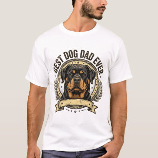 Best Dog Dad Ever Rottweiler Vintage T-Shirt